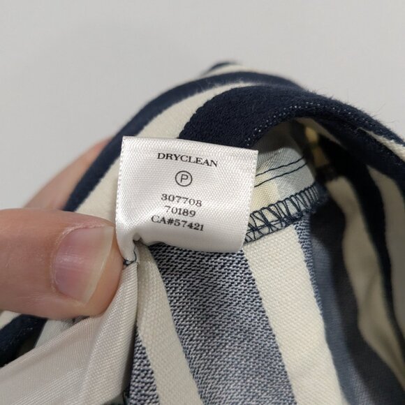 Ann Taylor Striped Shorts Navy Blue White Size 4 - Picture 5 of 5